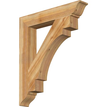 Ekena Millwork Merced Traditional Rough Sawn Bracket, Western Red Cedar, 6"W x 38"D x 44"H BKT06X38X44MRC01RWR